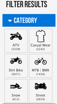 Image-based filters in ecommerce