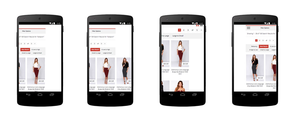 responsive horizontal scroll errors