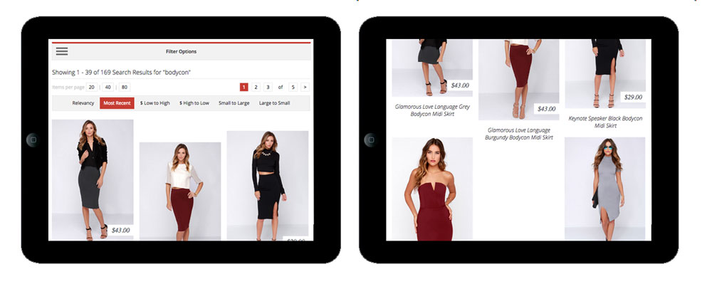 mobile ecommerce website