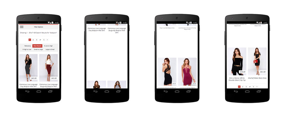 responsive vertical scroll errors