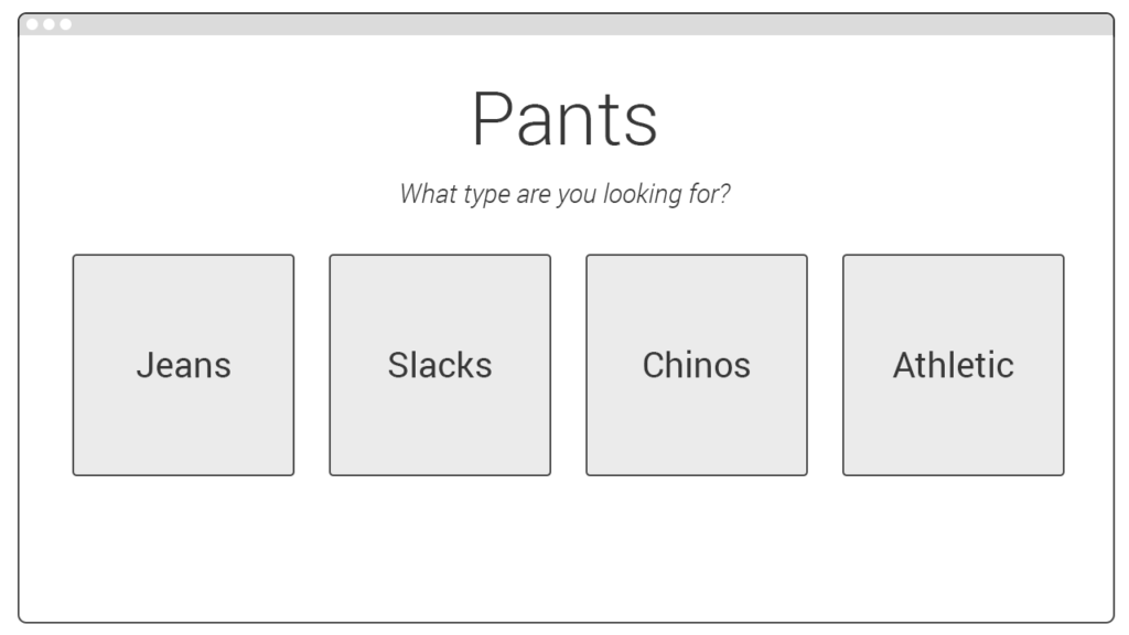 ecommerce category navigation