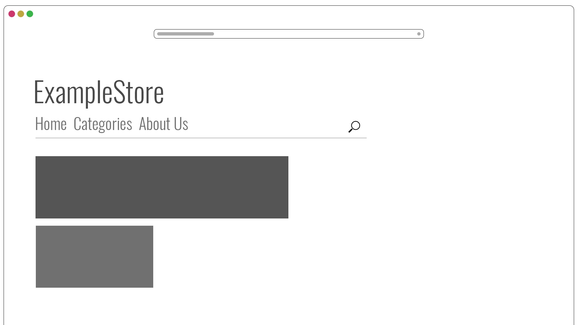 search bar with no search box