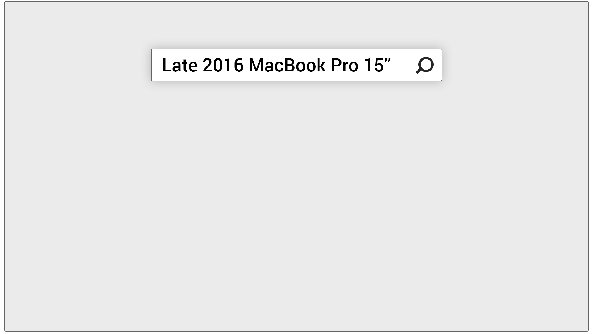 Late 2016 MacBook Pro 15"