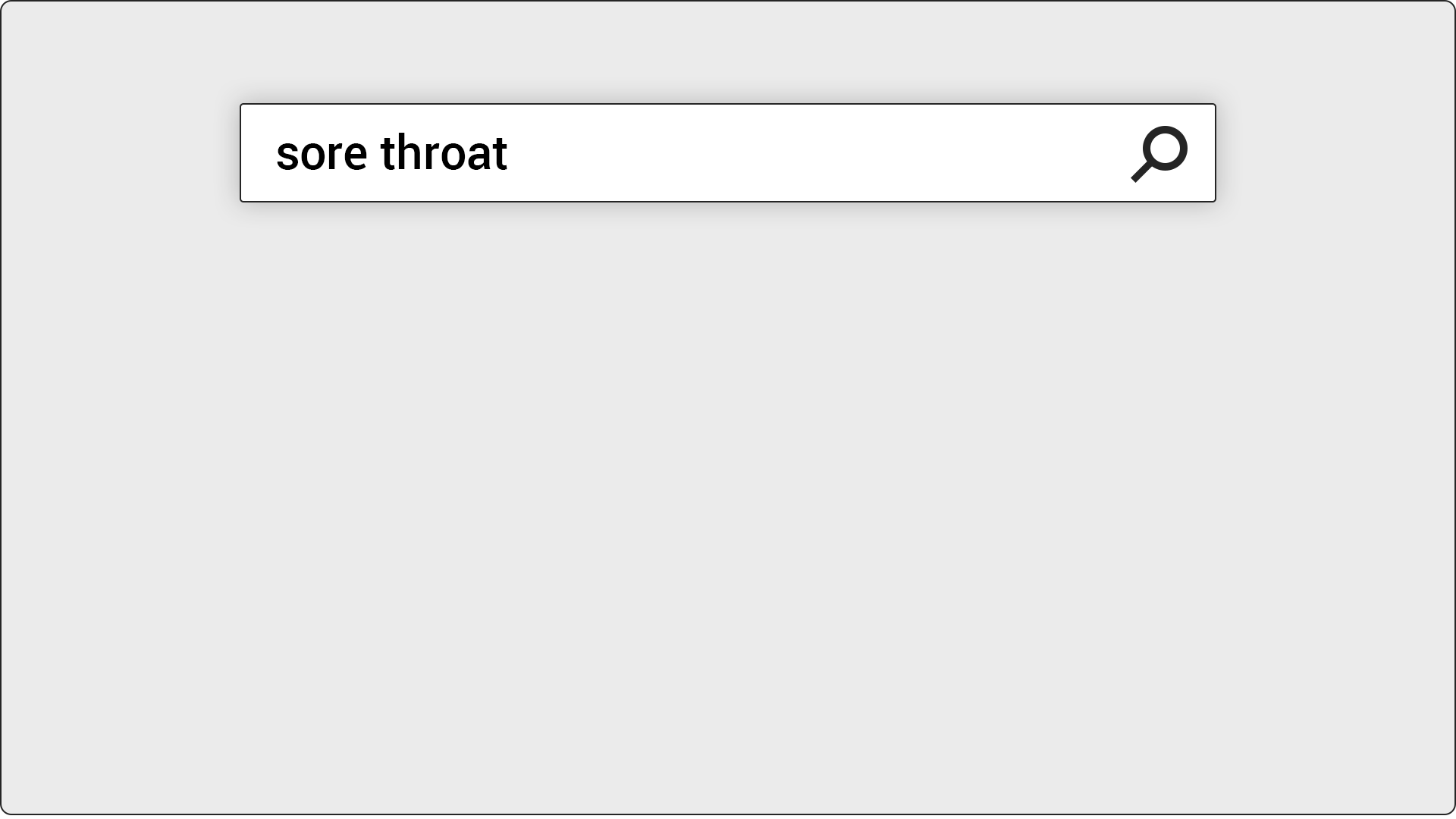 Sore throat search