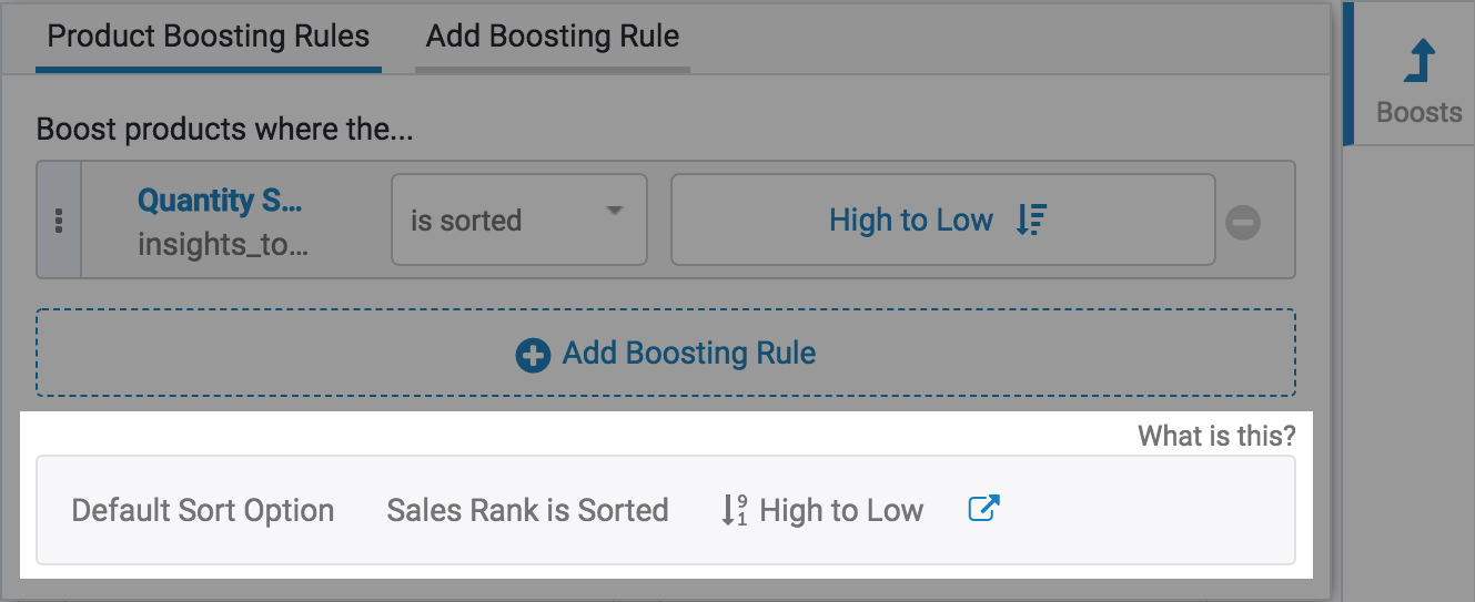 default sort and boost