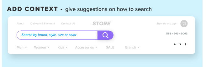 ecommerce search bar context