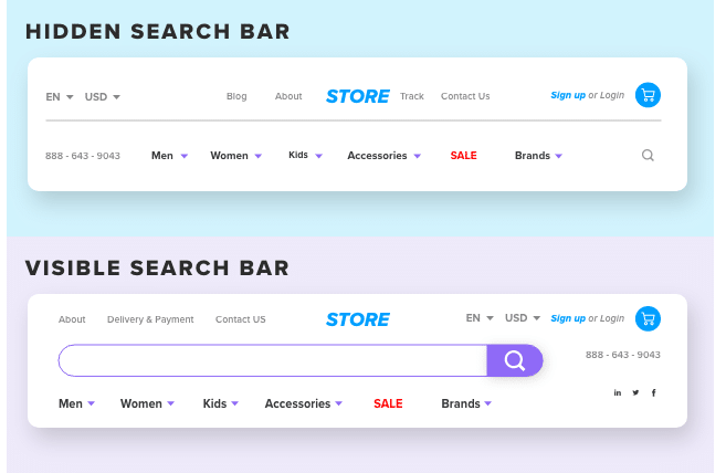 hidden search bar