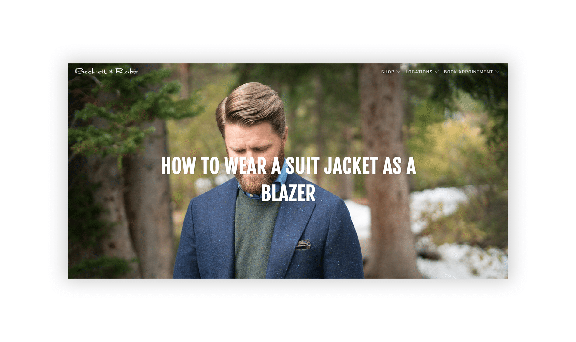 example of how to wear a suit jaket as a blazer