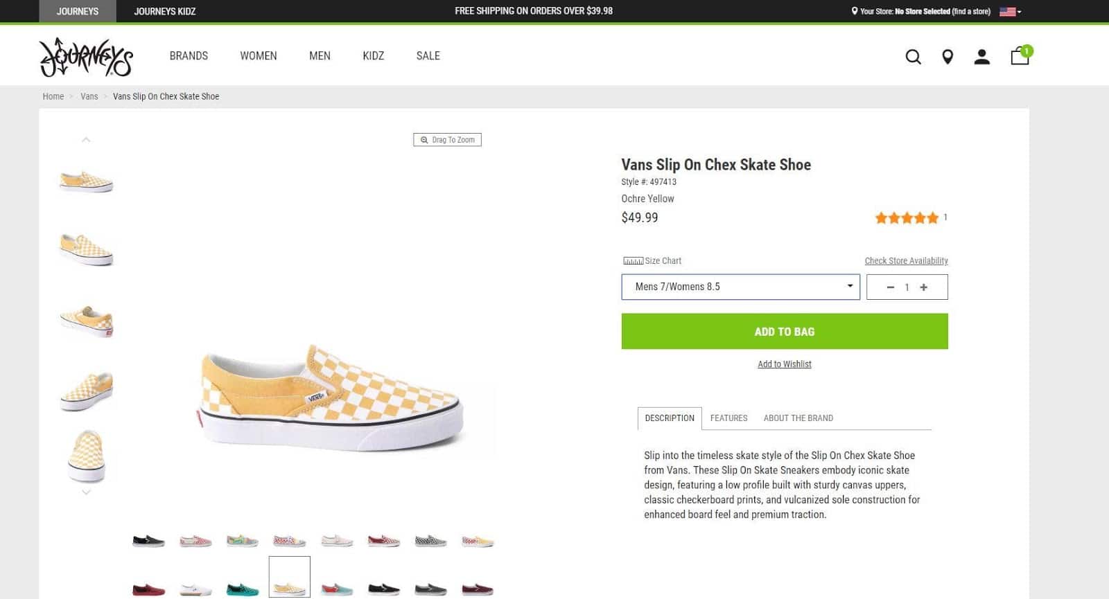 Add to cart button highly visible to boost ecommerce conversion rate