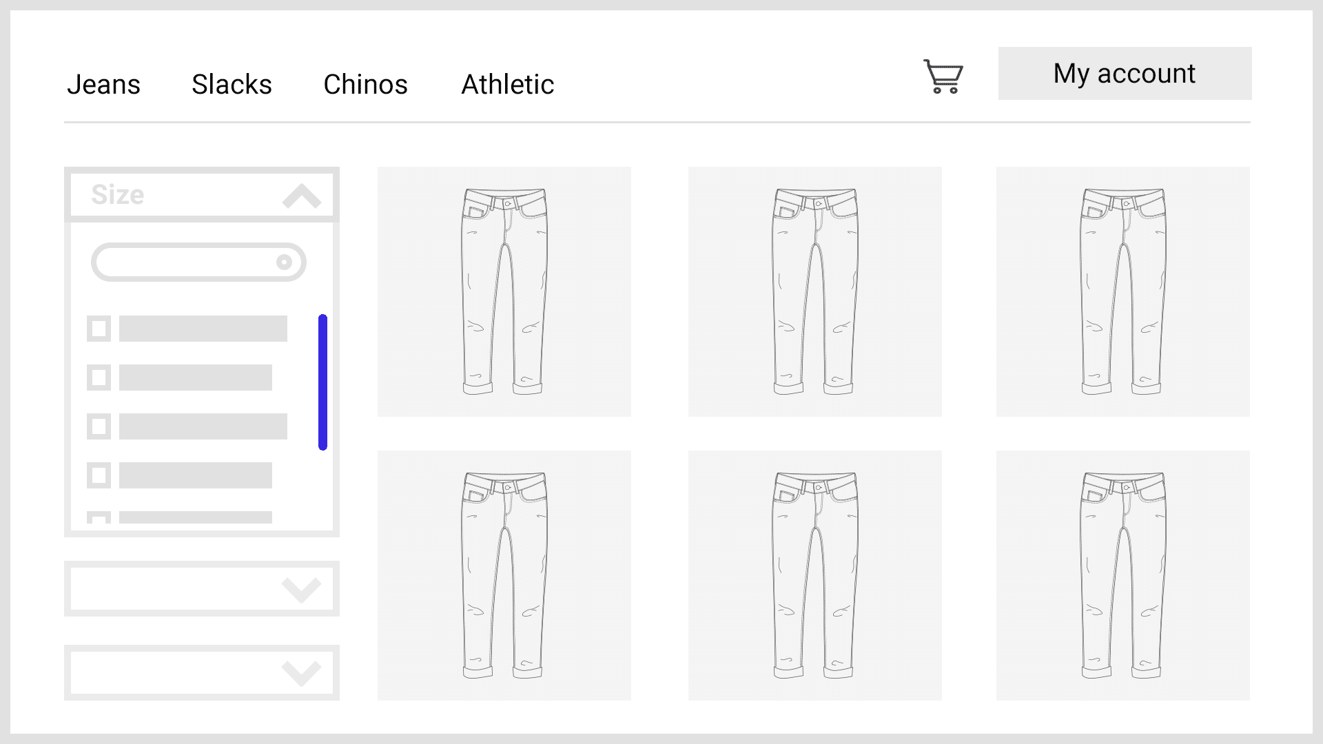 image depicting a scrollbar inside of an ecommerce filter group on an online store