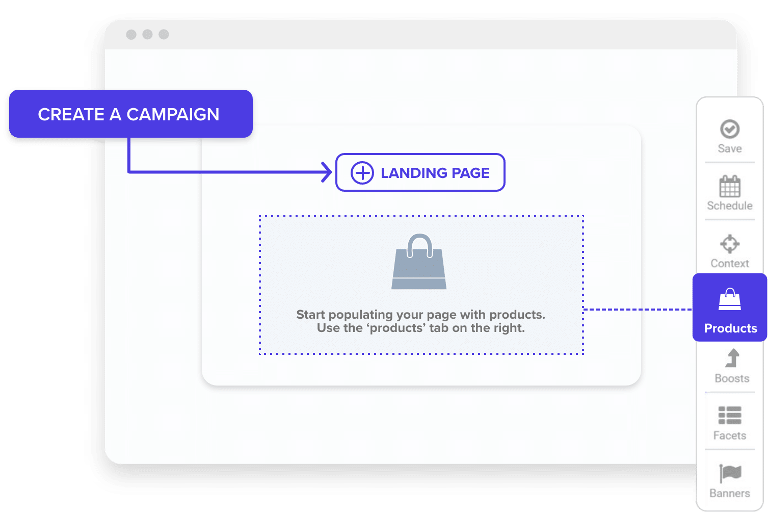 campaign landing page for ecommerce merchandising