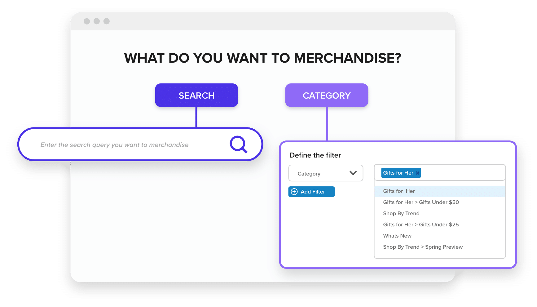 Automating search and category pages
