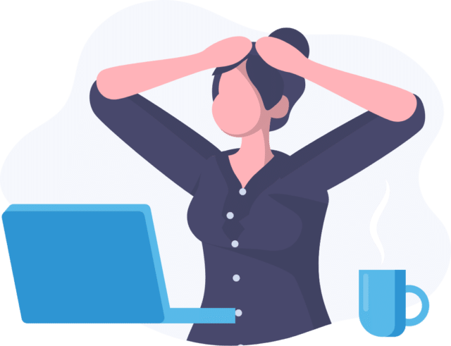 Worried merchandiser