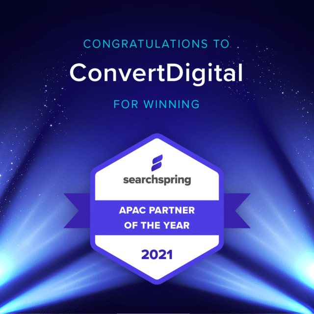 Searchspring 2021 Partner Awards APAC Partner of the Year - Convert Digital