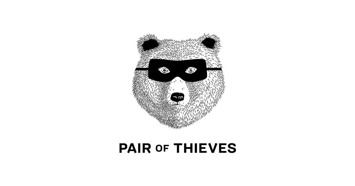 Pair of thieves logo - raccoon