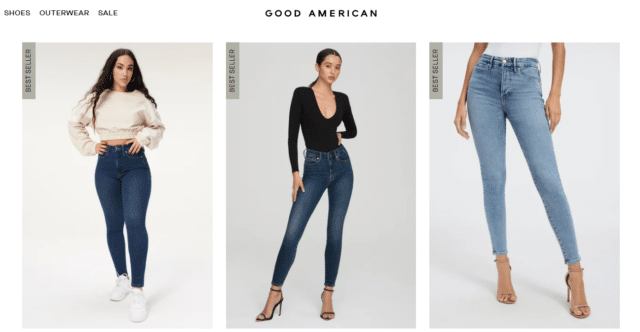 Good American jeans - 3 woman in different styles