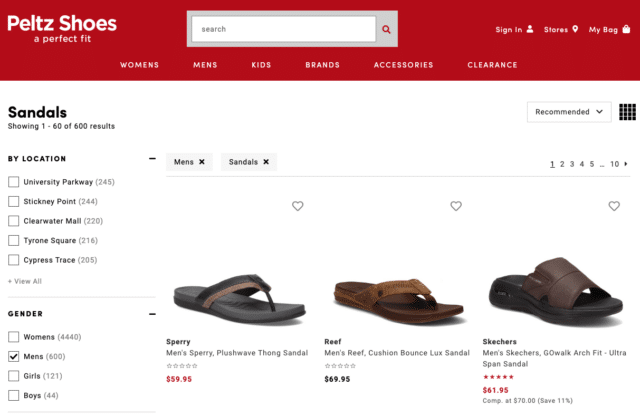 peltz shoes mens sandals category with proces displayed below