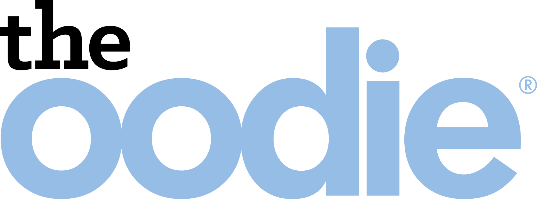 the oodie logo (black and blue)